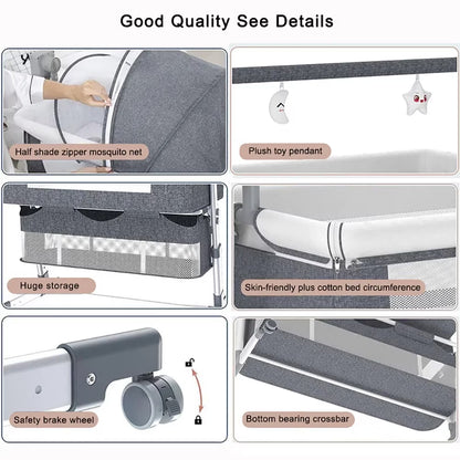 Portable Baby Bassinet and Rocking Crib