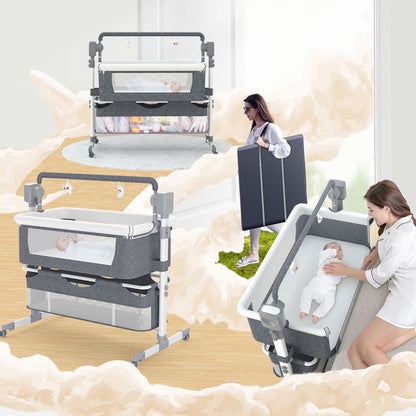 Portable Baby Bassinet and Rocking Crib